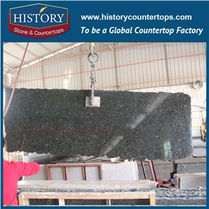 Verde Ubatuba Brazil Hot Sales Granite Slabs Flamed Floor Covering Tiles & Wall Cladding for Interior-Exterior Construction Material, Kitchen Countertops & Bathroom Vanity Top for Residences and Comme