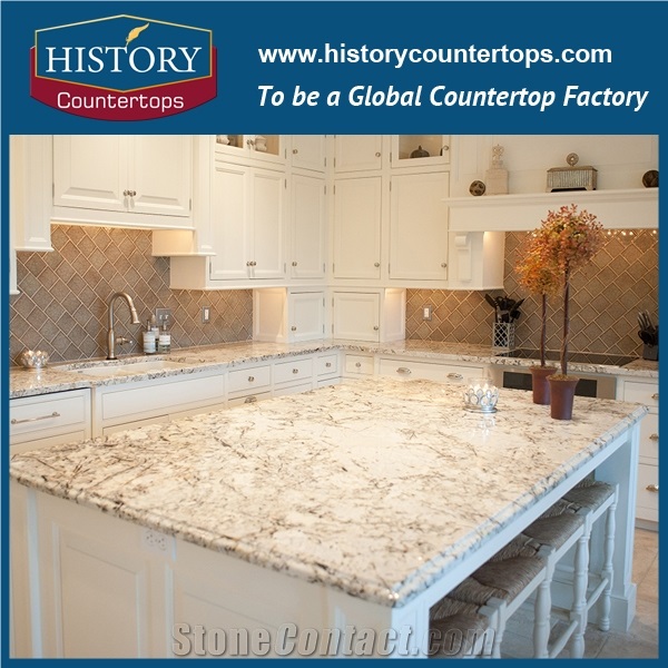 White Beautiful Granite Countertop Material Mirror Slim for Solid Surface Kitchen Worktops, Island Tops, Custom Tops,Bar Tops for Sale