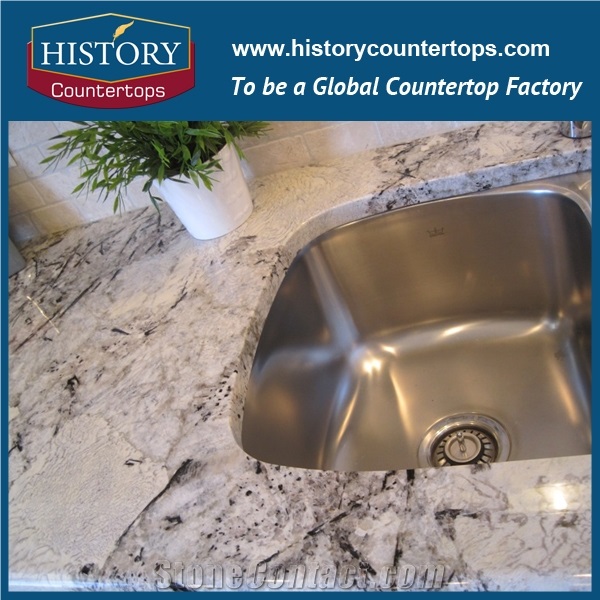 White Beautiful Granite Countertop Material Mirror Slim for Solid Surface Kitchen Worktops, Island Tops, Custom Tops,Bar Tops for Sale