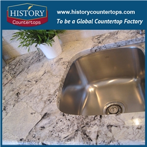 White Beautiful Granite Countertop Material Mirror Slim for Solid Surface Kitchen Worktops, Island Tops, Custom Tops,Bar Tops for Sale