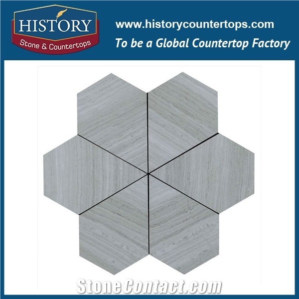 White Thassos, Gold Blue Stone Marble Designs, Water Jet Cut Wave Pattern Discount Mosaic Tiles Supply for Subway Garage, Natural Stone Inlay Mosaic