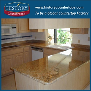 Yellow Color Granite Gold Imperial Countertops, Kitchen Worktops for Solid Surface, Island Tops, Bar Tops, Cut-To-Size for Multi-Family and Apartment Project Yellow Color Granite Gold Imperial Countertops, Kitchen Worktops for Solid Surface, Island Tops, Bar Tops, Cut-To-Size for Multi-Family and Apartment Project