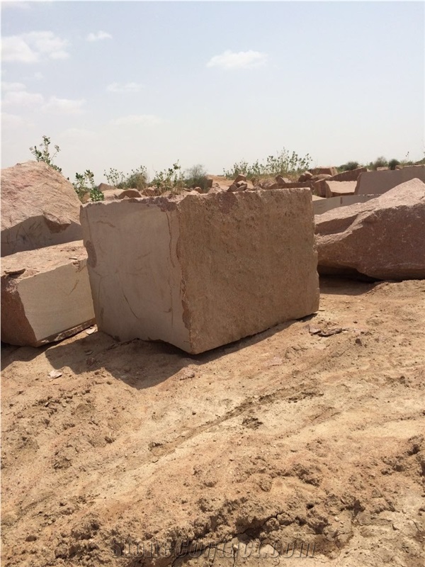 Pink Sandstone Blocks, Rosalia Pink Sandstone, Jodhpur Pink Sandstone