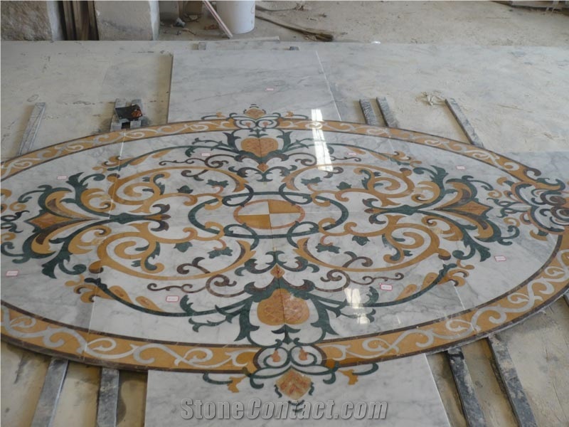 Customized Marble Floor Round Medallion Pattern Design