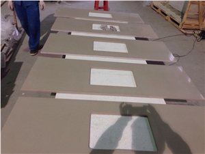 Brown Polished Quartz Countertop / Kitchen Desk Tops,Kitchen Island Tops,Kitchen Bar Top,Kitchen Worktops