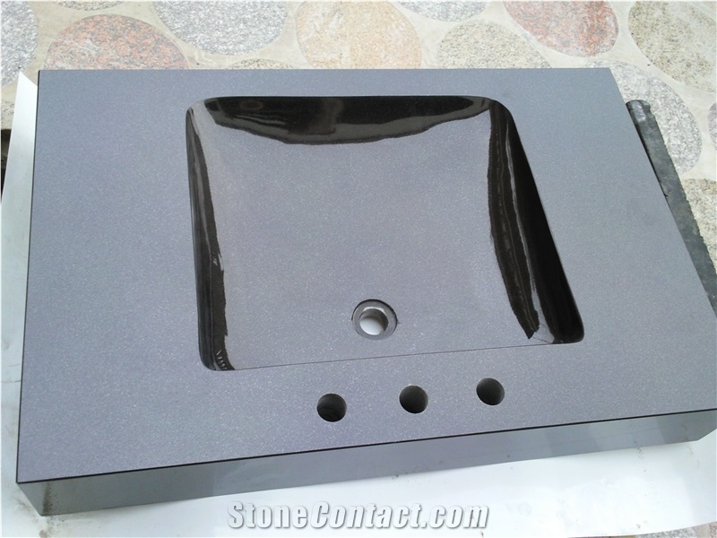 Shanxi Black/ China Granite Bathroom Custom Vanity Tops