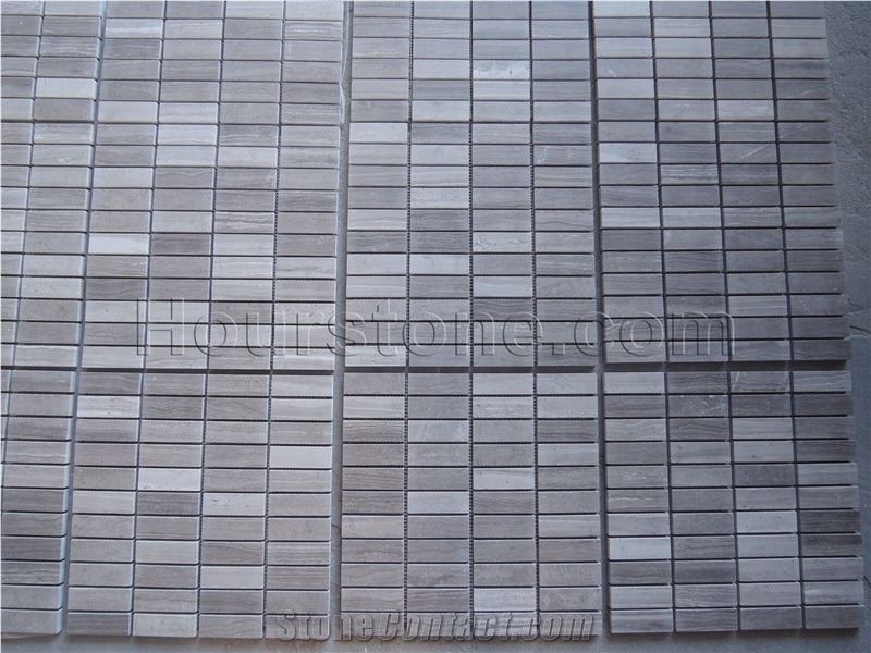 China Coffee Wood Wall Mosaic Stone Tiles, Wall Covering, Interior & Exotic Decorate Stone
