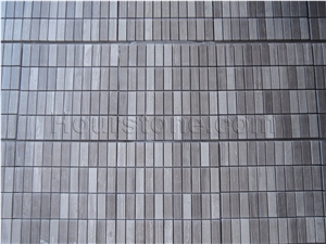 China Coffee Wood Wall Mosaic Stone Tiles, Wall Covering, Interior & Exotic Decorate Stone