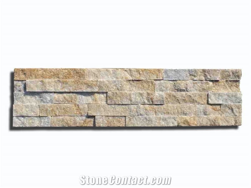 Beige Quartzite Culture Stone Stacked Stone Veneer