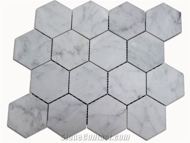 High Sales Marble Floor Tile Hexagon White Mosaic