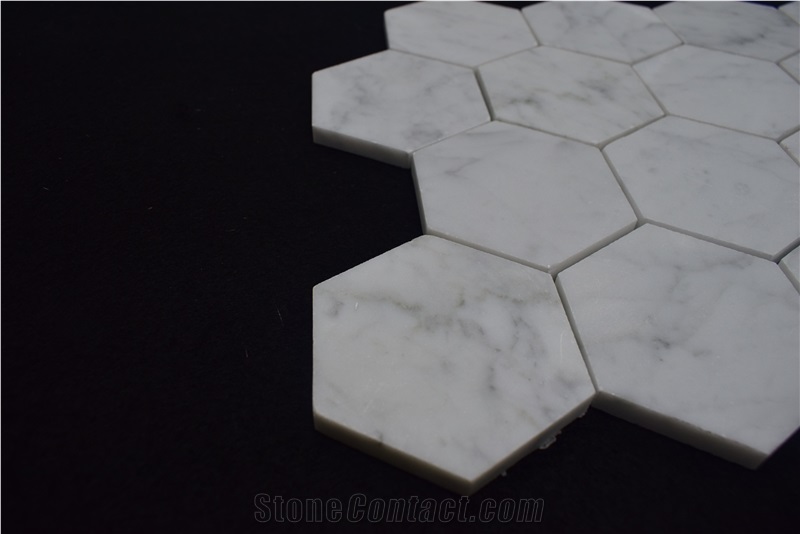 High Sales Marble Floor Tile Hexagon White Mosaic