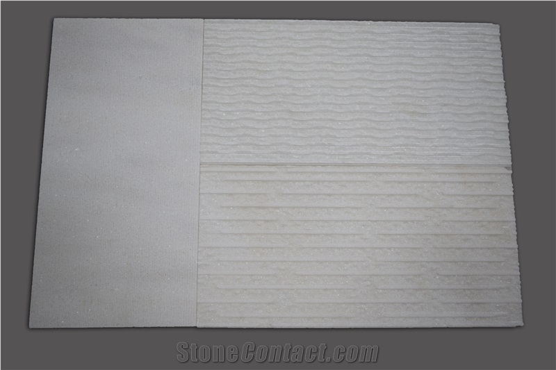 New Product Super White Quartzite Culture Stone Slab