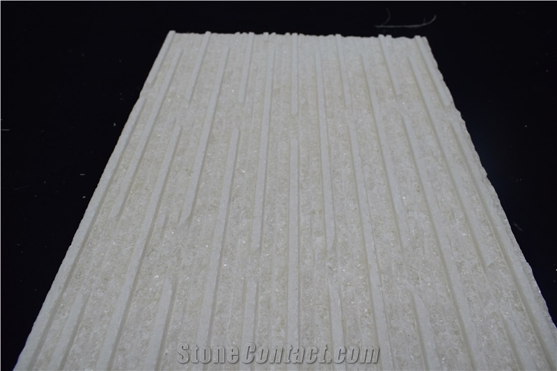 New Product Super White Quartzite Culture Stone Slab