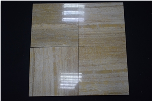 Polished Vein Cut Wooden Yellow Marble Slabs Flooring Polished Vein Cut Wooden Yellow Marble Slabs Flooring