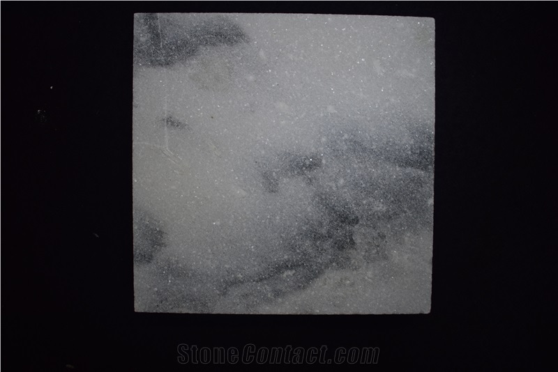 Wholesale Factory Snow White Pearl Marble with Grey Veins