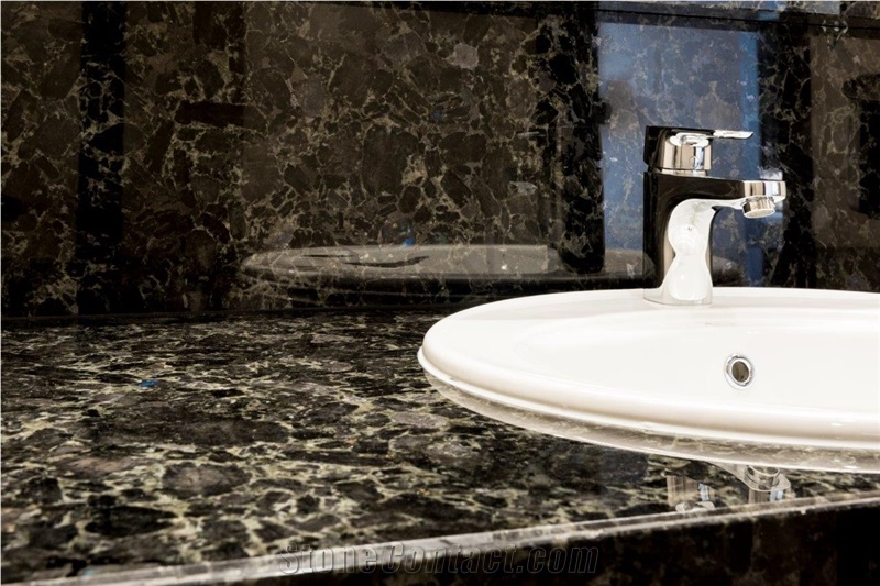 Volga Blue Mk (Granite), Ukraine Black Granite Block