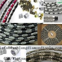 Diamond Wire Saw Using Wanlong Diamond Wire Saw for Stone Quarrying is Environment-Friendly, Which Produces High Economic and Social Benefits.Wanlong Quarry Wires Were Connected by Long Lasting, Black