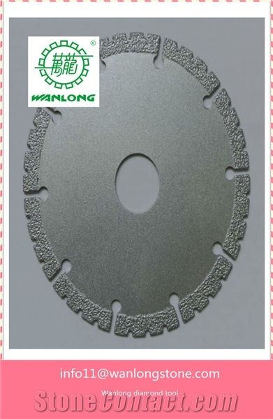Wanlong Circular Saw Blade for Stone Tile Cutting,Diamond Stone Tile Cutting Disc for Granite and Marble Cutting and Grooving