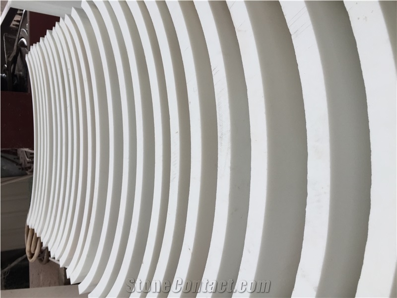 Artificial Nano Crystallized Glass Stone Cloud White Marble Look Solid Surface Polished Slab for Tile Panel