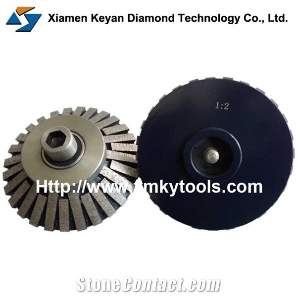 1:2 Bevel Edge Router Bit, Stone Edge Profile Wheel