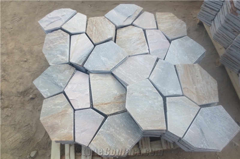 Brown Slate Pentagon Flagstone Pavers