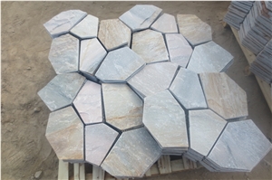 Brown Slate Pentagon Flagstone Pavers