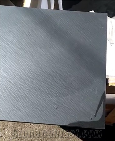 Classical Backyard Use Black Dark Honed Slate Floor Tiles