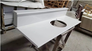 Crystal White Quartz Stone Countertop/White Quartz Kitchen Counter Top/Quartz Countertop