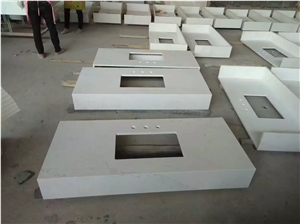 Crystal White Quartz Stone Countertop/White Quartz Kitchen Counter Top/Quartz Countertop