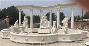 Garden Outdoor Water Fountain, Dolphin Water Fountain, Animal Carving Water Fountain