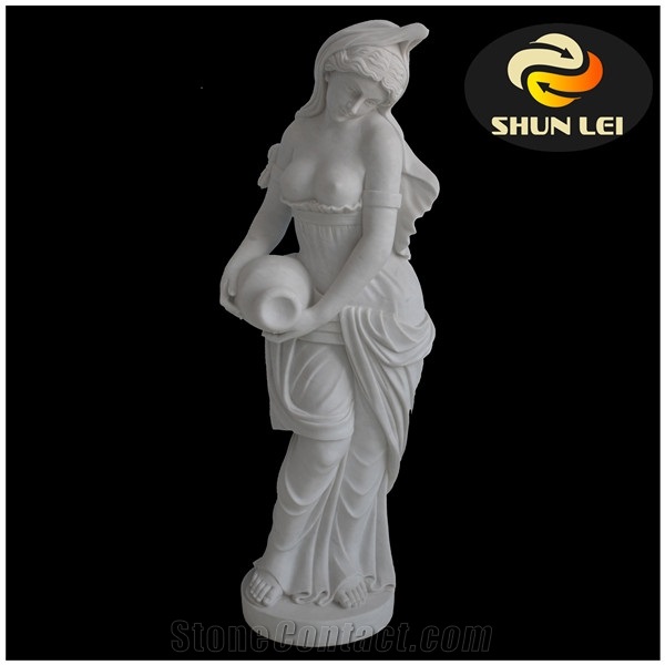 Marble Sculptures, Garden Sculptures, Marble Angel Sculptures, White Marble Garden Sculptures