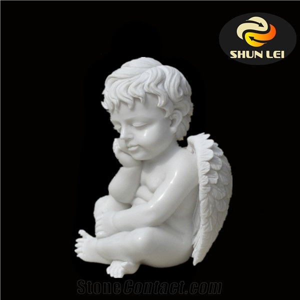 Marble Sculptures, Garden Sculptures, Marble Angel Sculptures, White Marble Garden Sculptures