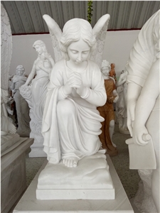 White Marble Angel Sculptures Western Style