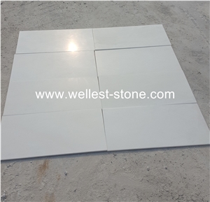 Chinese Snow White Marble Tile, Natural Marble House Floor Paver, Wall Covering Polished Marble Tile