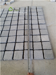 Dark Grey Granite Flamed on Top, Four Sides Natural Driveway Paving Stone
