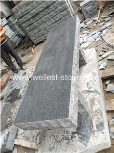 G654 Dark Sesame Black Granite Outdoor Garden/Patio/Courtyard/Street Bench Natural Exterior Landscaping Bench