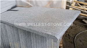 G654 Dark Sesame Grey Granite Bullnose Flooring Paver Stair Stepping Paving Tile Pool Paving Coping Stone