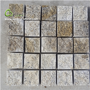 G682 Natural Granite Stone Outdoor Paving Cube Stone Rusty Granite Paving Stone