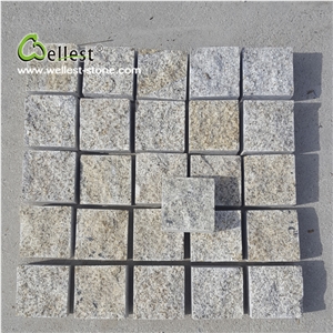 G682 Natural Granite Stone Outdoor Paving Cube Stone Rusty Granite Paving Stone