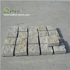 G682 Natural Granite Stone Outdoor Paving Cube Stone Rusty Granite Paving Stone