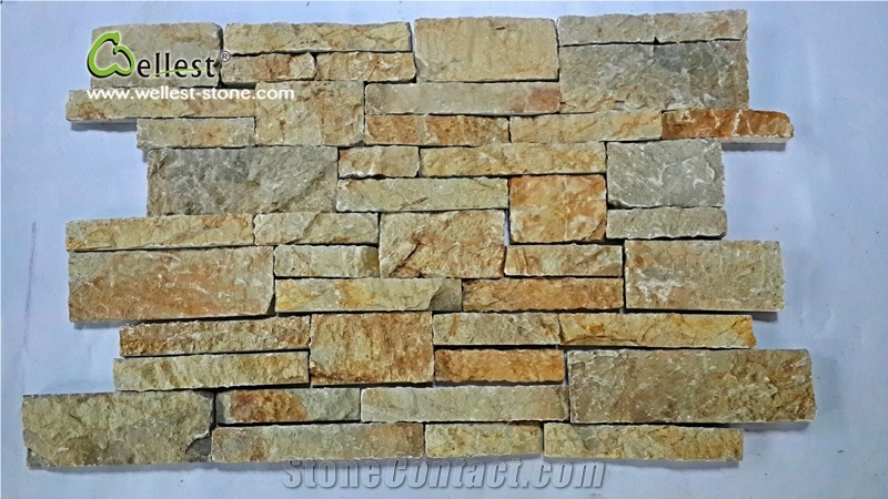 Natural Stone Cement Stacked Stone Veneer, Loose Split Stone Wall Stone