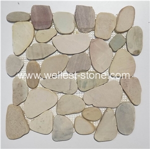 Natural Travertine Mosaic Tile,China Honed Multicolor Mosaic Tile,Wall Covering Mosaic Tile