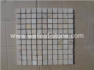 Travertine Mosaic Tile,Wall Covering,Square Mosaic Tile for Wall Decoration