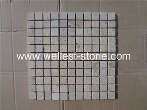 Travertine Mosaic Tile,Wall Covering,Square Mosaic Tile for Wall Decoration