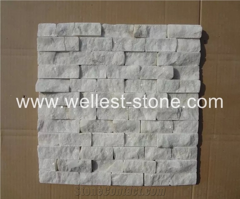 Wellest Natural Quartzite Mosaic Tile,Bathroom Wall Covering Mosaic Tile for Interior House Wall Decoration