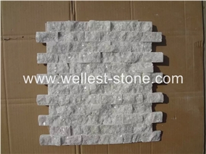 Wellest Natural Quartzite Mosaic Tile,Bathroom Wall Covering Mosaic Tile for Interior House Wall Decoration