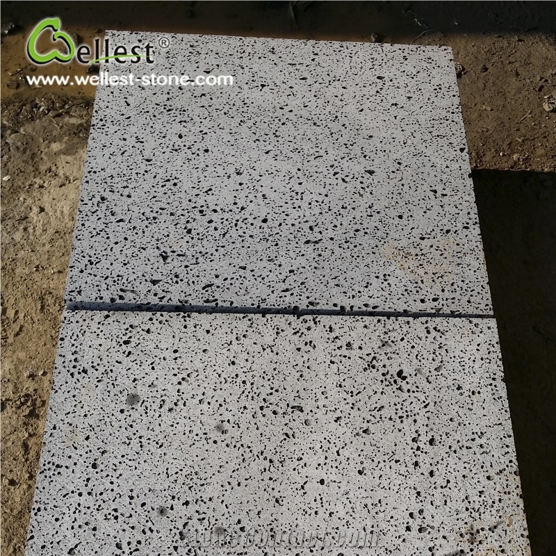 Wellest Natural Volcanic Rock Stone Floor Paver Tile Lava Stone Wall Decorative Tile for Sale