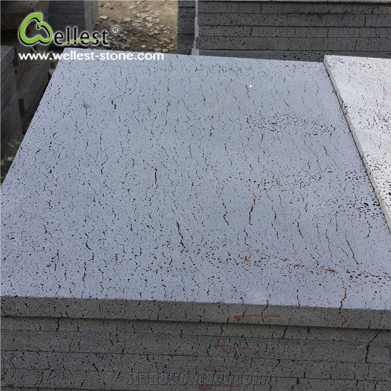 Wellest Natural Volcanic Rock Stone Floor Paver Tile Lava Stone Wall Decorative Tile for Sale