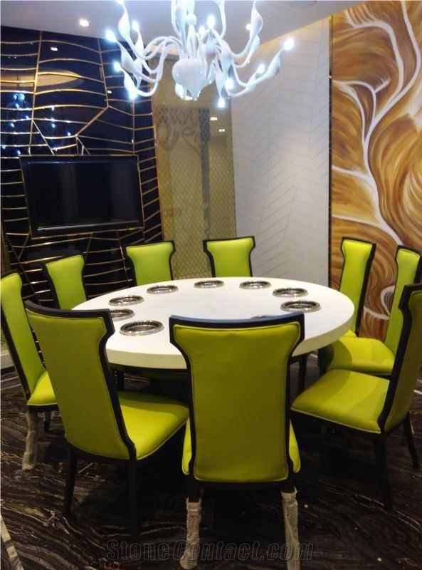 Emin Nano Glass Beige Crystallized Stone Tiles Big Slab Solide Surface Artificial Stone Tile