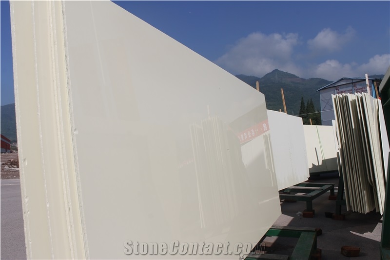 Emin Nano Glass White Crystallized Stone Big Slab Solide Surface Artificial Stone Tile Wall Tile Floor Tile